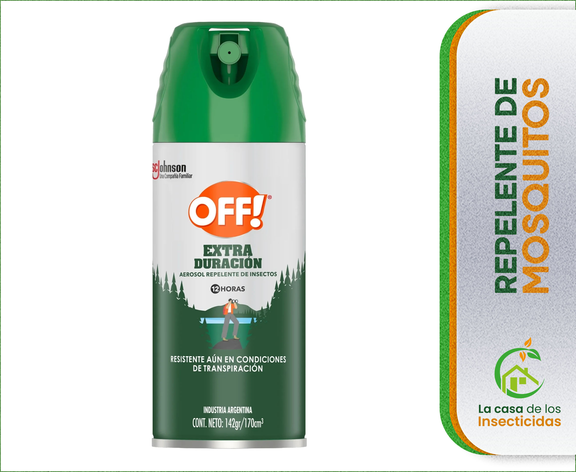 Off aerosol repelente de mosquitos Tapa Verde